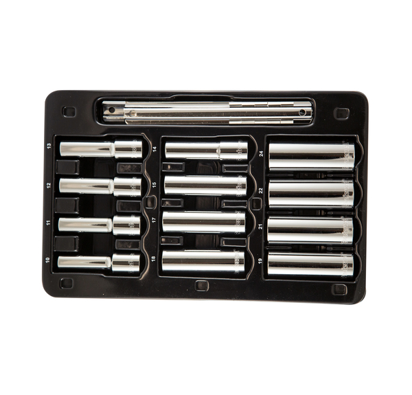 S09301 PROFERRED 1/2" DRIVE STANDARD METRIC SOCKET SET 12 PIECE 1/2" DRIVE METRIC 12 POINT DEEP SOCKET SET