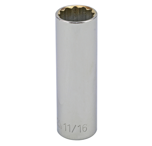 S23322 1/2" DRIVE SAE SOCKET 11/16" - 1/2" DR. 12 PT. SAE DEEP SOCKET DEEP