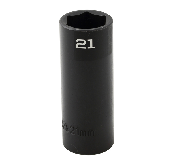 S33121 IMPACT 1/2" DRIVE METRIC SOCKET 21MM - 1/2" DR. 6 PT. METRIC DEEP IMPACT SOCKET DEEP IMPACT