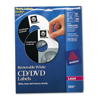 AVE5931 Laser CD Labels, Matte White, 50/Pack