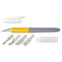 ACM15411 Craft Cushion-Grip Titanium Hobby Knife and Blade Set, 5 Blades