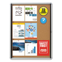 QRTEIHC3930 Enclosed Cork Bulletin Board w/Swing Door, 30 x 39, Silver Aluminum Frame
