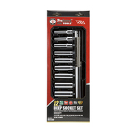 S06301 PROFERRED 3/8" DRIVE STANDARD SAE SOCKET SET 12 PIECE 3/8" DRIVE SAE 12 POINT DEEP SOCKET SET DEEP