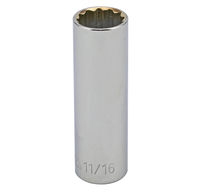 S23322 1/2" DRIVE SAE SOCKET 11/16" - 1/2" DR. 12 PT. SAE DEEP SOCKET DEEP